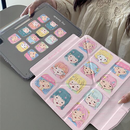 女孩适用ipadair11pro11英寸air4/5/6/7/8pro1/2/3/4代12.9英寸minni/6/7ipad10防弯case保护套轻薄
