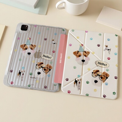 小狗爪印适用于ipadair11pro11英寸air4/5/6/7/8pro1/2/3/4代12.9英寸minni6/7ipad10防弯case保护套