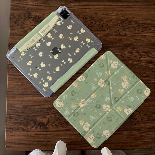碎花猫咪适用苹果26款ipad12款A19代air11M4pro13保护air678保护壳套11寸ipad case轻薄硬壳防弯10.9英寸