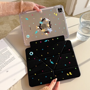 牵手企鹅适用ipad11代air8/7/6/pro11平板保护套caseipad10代10.9英寸9/8/7代minni6/78.3防弯亚克力