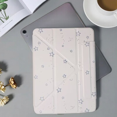 白底星星适用于ipad case air11英寸air4/5/6/7/8ipad pro11英寸2018/22/24/25款保护壳套TPU软壳皮套