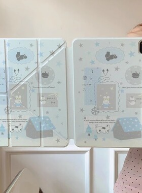 磁吸分离新款ipadari7pro11保护minni67壳11寸亚克力背板轻薄可爱卡通10.2寸iPad AiriPad7/8/9iPad M4保护套