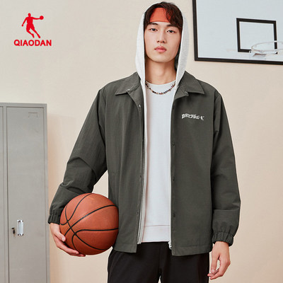 乔丹男梭织厚外套2025年冬季新款加绒风衣商场同款QDAFD3261061B