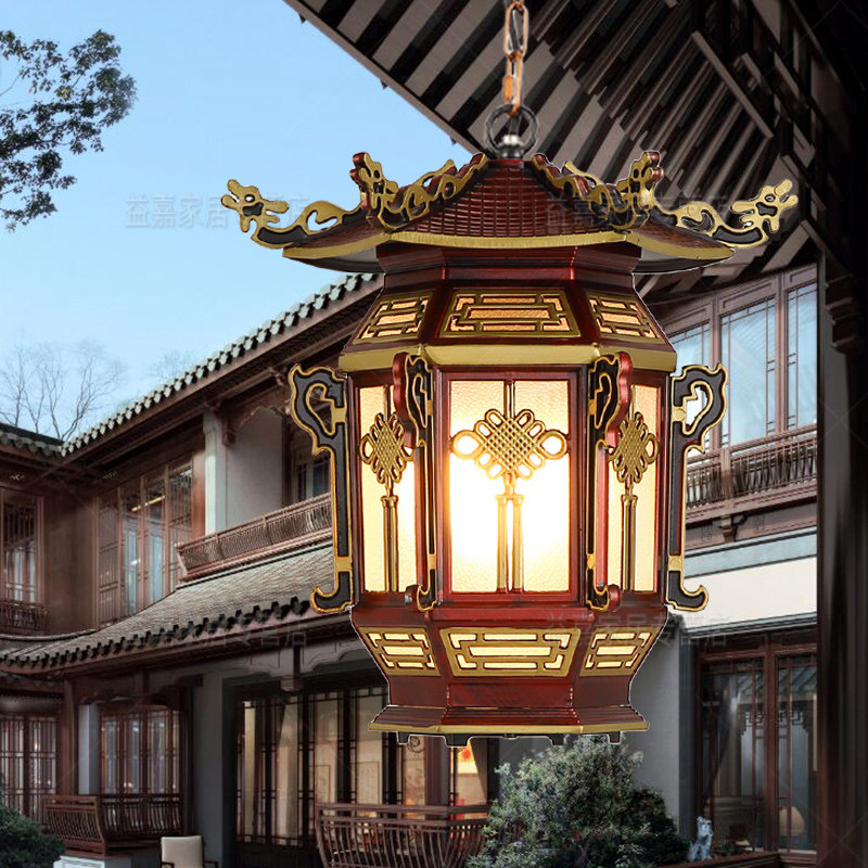 中式户外吊灯屋簷彷古走道灯笼过道古典宫灯凉亭庭院覆古室外防水