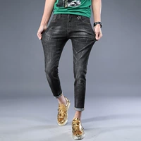 Phiên bản Hàn Quốc của quần chân nam Quần jeans nam Quần dài tháng 2 và tháng 8 Quần áo nam 9 điểm thường xuyên quần eo nam - Quần jean quần jean nam hàng hiệu
