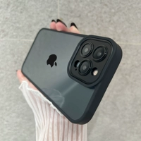 Apple, черный прозрачный совместимый iPhone 15, чехол для телефона, iPhone14 Pro, объектив, силиконовый защитный чехол, 15promax, iphone, защита при падении, изысканный стиль, популярно в интернете