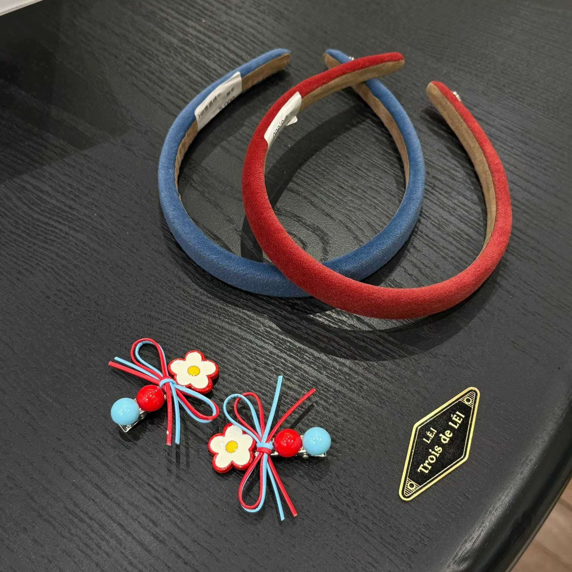 10.2韩国东大门Trois de LEI复古纯色雾面高颅顶细发箍