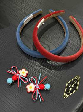 10.2韩国东大门Trois de LEI复古纯色雾面高颅顶细发箍