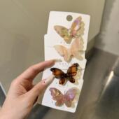 1.10韩国东大门baket发饰高级醋酸立体蝴蝶发夹鸭嘴夹