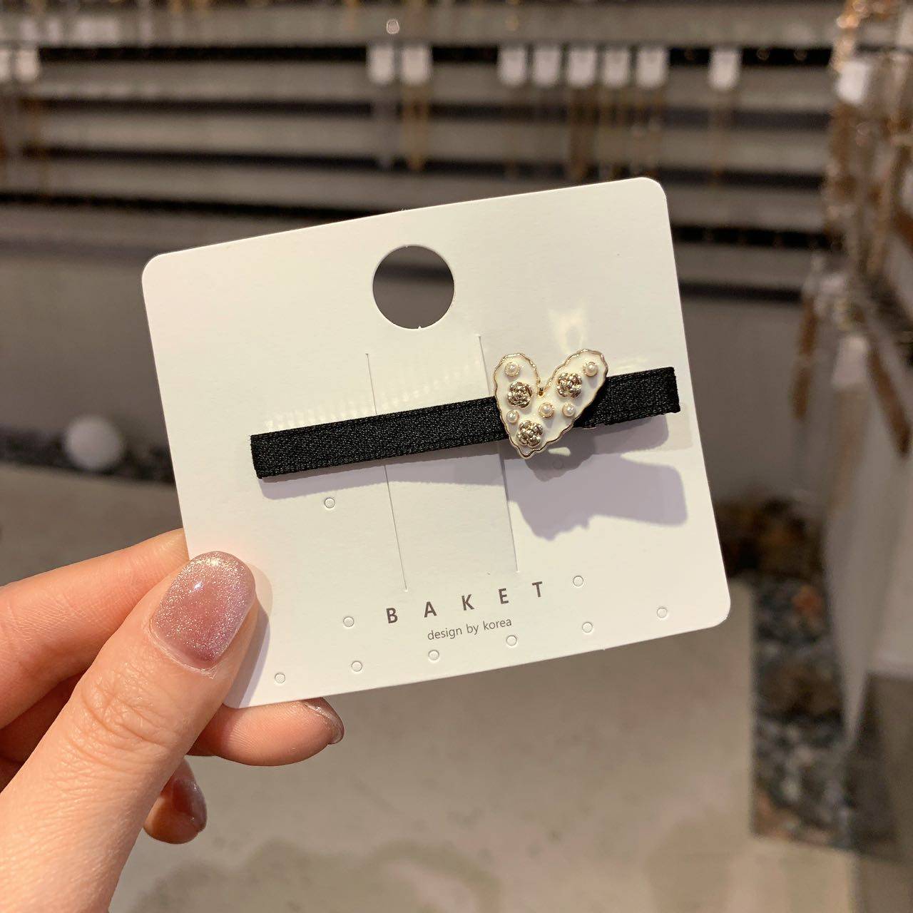 1.18韩国baket发饰时尚气质爱心发夹简约百搭一字夹鸭嘴夹发