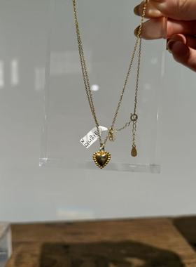 11.28韩国东大门nyunyu银饰925点点爱心简约项链vase