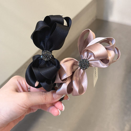 6.28韩国东大门baket发饰多层丝带蝴蝶结华子水钻香蕉夹马尾夹