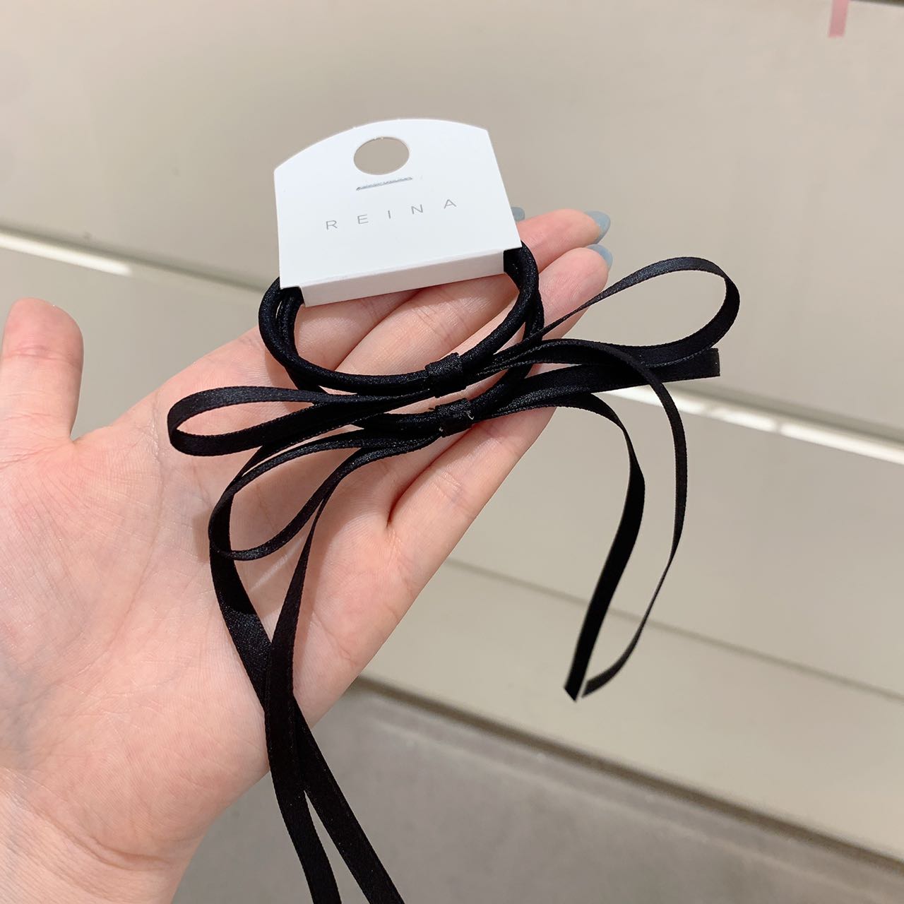 9.12韩国直播reina发饰丝带蝴蝶结发圈皮筋发绳新款