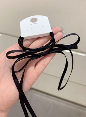 9.12韩国直播reina发饰丝带蝴蝶结发圈皮筋发绳新款