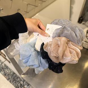 3.31韩国东大门baket发饰丝光烫钻满天星网纱大肠发圈