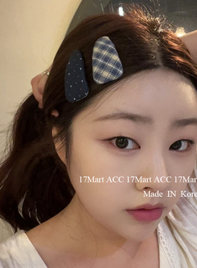 8.23韩国baket发饰碎花波点复古布艺BB夹刘海夹对夹