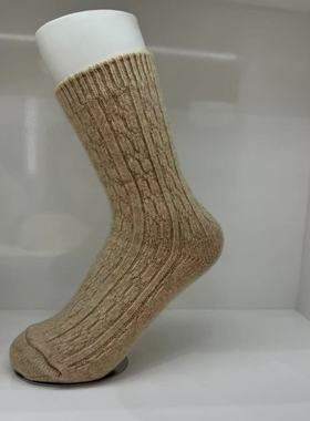 10.23东大门韩国BIARRITZ纯色秋冬纹理针织袜子羊毛