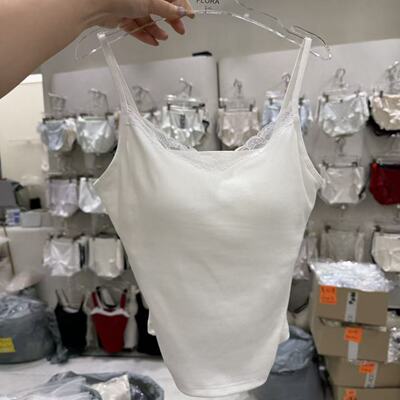 2.26韩国东大门flora纯色简约小蕾丝吊带内搭内衣舒适