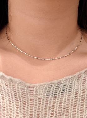 11.28韩国东大门nyunyu简约银项链锁骨链vase