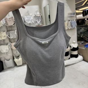 12.25韩国东大门flora磨毛字母背心打底百搭舒适内衣