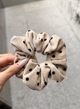 12.29韩国东大门reina发饰丝绒波点小肠发圈发绳