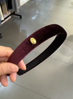 12.14韩国东大门reina发饰小金标丝绒发箍高颅顶