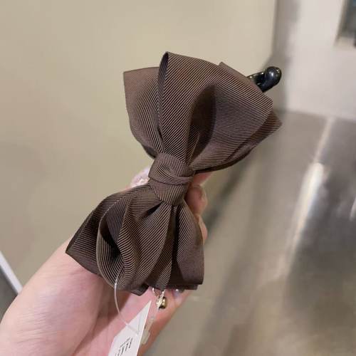 10.25韩国东大门baket发饰水钻吊坠布质蝴蝶结香蕉夹竖夹马尾夹