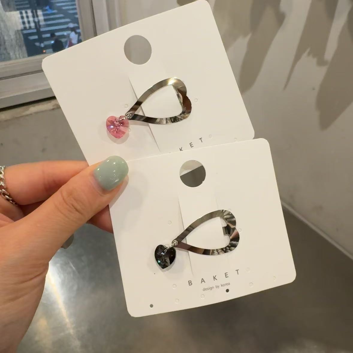 7.1韩国东大门baket发饰彩钻爱心bb发夹边夹