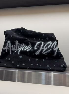 1.15韩国东大门antique JEY牛仔星星简约字母大容量单肩包