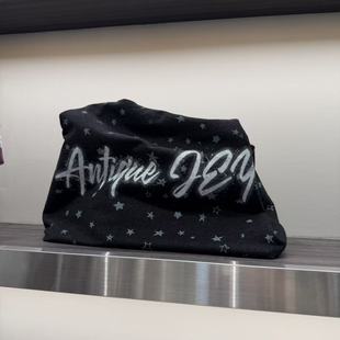 1.15韩国东大门antique JEY牛仔星星简约字母大容量单肩包