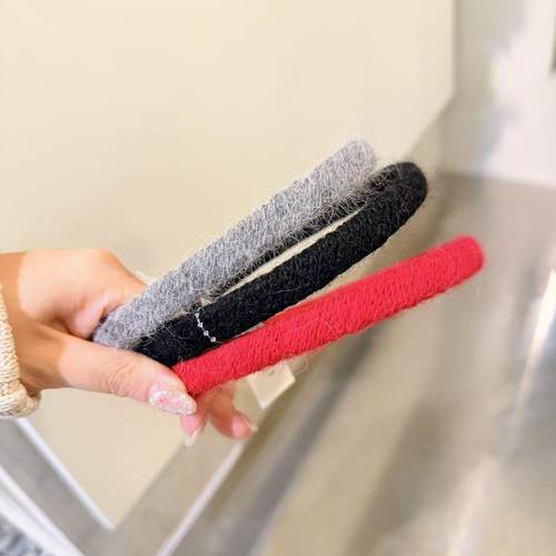 12.6韩国东大门baket发饰净版简约毛毡发箍高颅顶