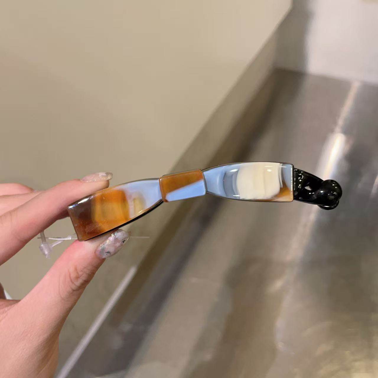 10.25韩国东大门baket发饰法造板材蝴蝶结香蕉夹竖夹马尾夹