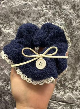 11.13韩国东大门Trois de LEI毛巾面料柔软蝴蝶结大肠发圈