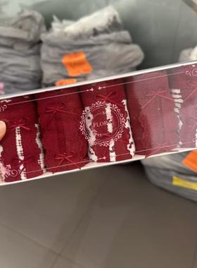 12.25韩国东大门flora彩色可爱蝴蝶结内裤套盒五条装