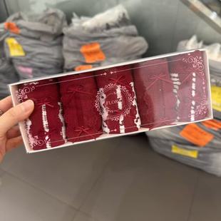 12.25韩国东大门flora彩色可爱蝴蝶结内裤 套盒五条装