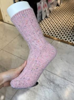 10.23东大门韩国BIARRITZ简约秋冬杂色纹理针织袜子