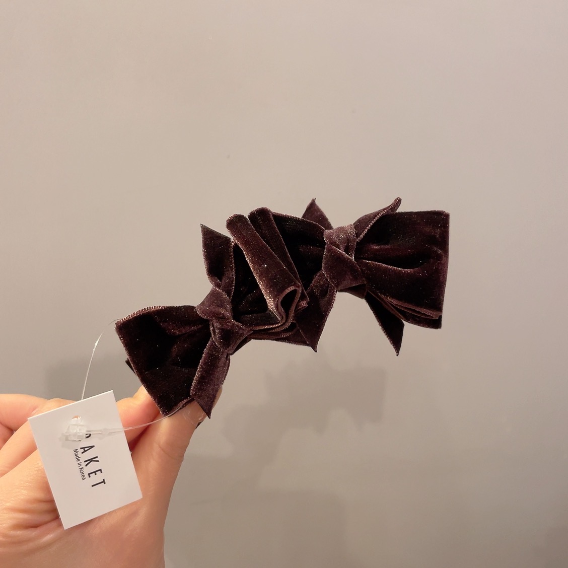 baket丝绒蝴蝶结香蕉夹