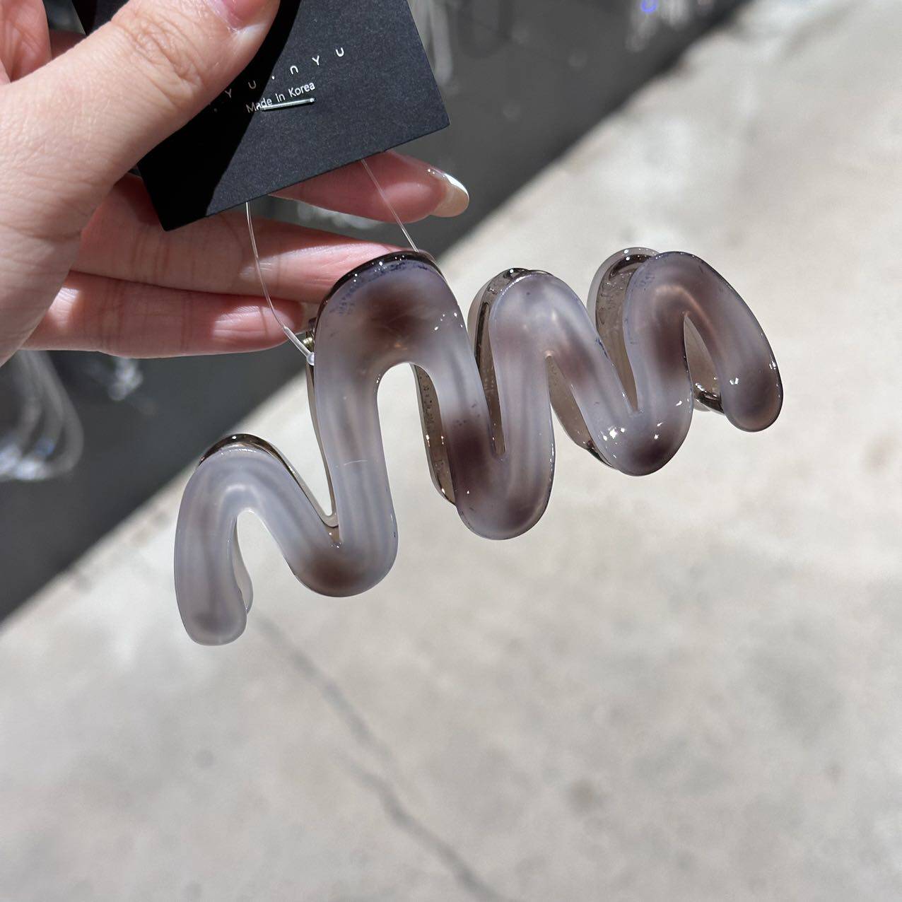 9.13韩国nyunyu发饰时尚晕染气质蝴蝶结发夹高级感个性抓夹鲨鱼夹