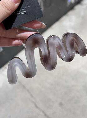 9.13韩国nyunyu发饰时尚晕染气质蝴蝶结发夹高级感个性抓夹鲨鱼夹