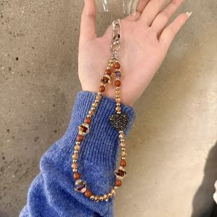 12.26韩国东大门maylee砂糖水钻爱心串珠手机链