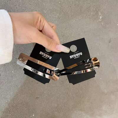 7.18韩国东大门nyunyu净版复古简约金属BB夹