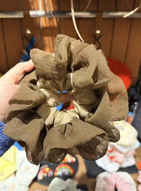 3.2韩国东大门Trois de LEI拼色纱料格纹布艺大肠发圈