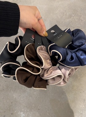 9.16韩国nyunyu发饰手边纯色亮面大肠发圈