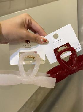 9.16韩国东大门baket发饰纯色蝴蝶结抓夹发抓超大发量简约韩系ins