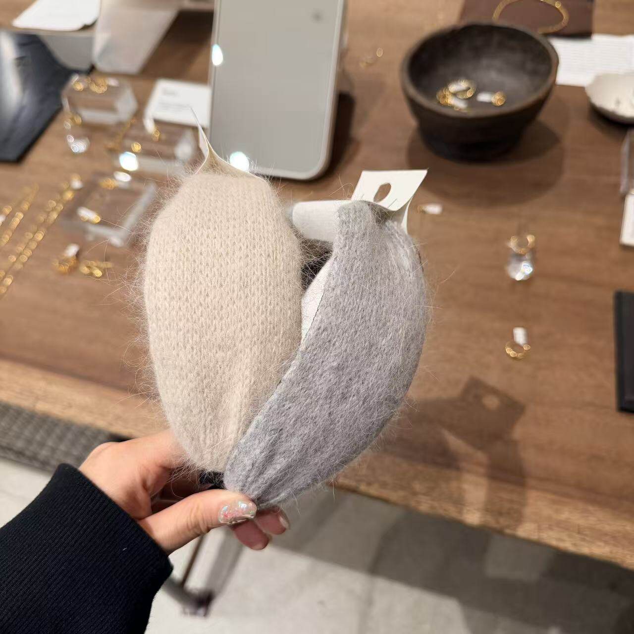 11.14韩国东大门nyunyu发饰净版拉毛针织宽发箍温柔