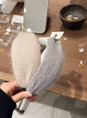 11.14韩国东大门nyunyu发饰净版拉毛针织宽发箍温柔