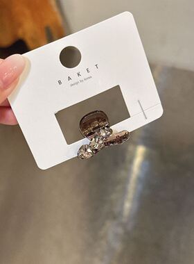 7.23韩国baket发饰水钻交叉发夹小抓夹简约百搭蝴蝶结侧边夹