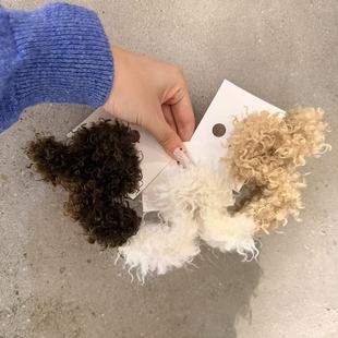 12.26韩国东大门nyunyu泰迪毛毛马尾抓夹