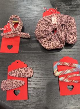 8.31韩国东大门Trois de LEI发饰可爱豹纹格子大肠发圈发夹刘海夹