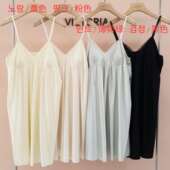 2.5韩国东大门victoria纯色醋酸蕾丝吊带连衣裙睡袍